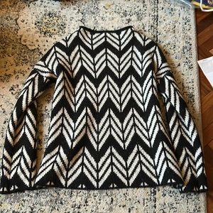 Boutique brand! Black and white mock neck sweater